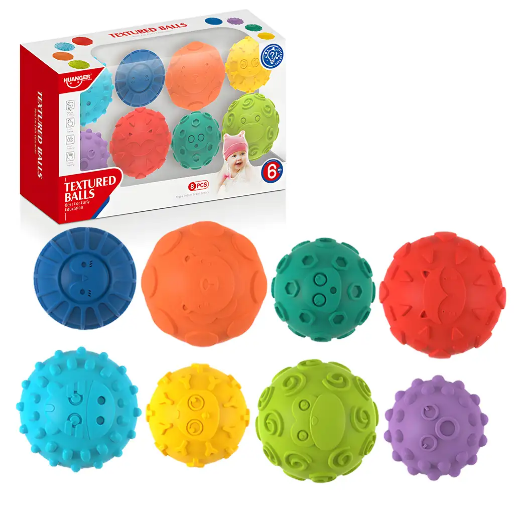 Touchball: Sada 8 loptičiek na rozvoj hmatu