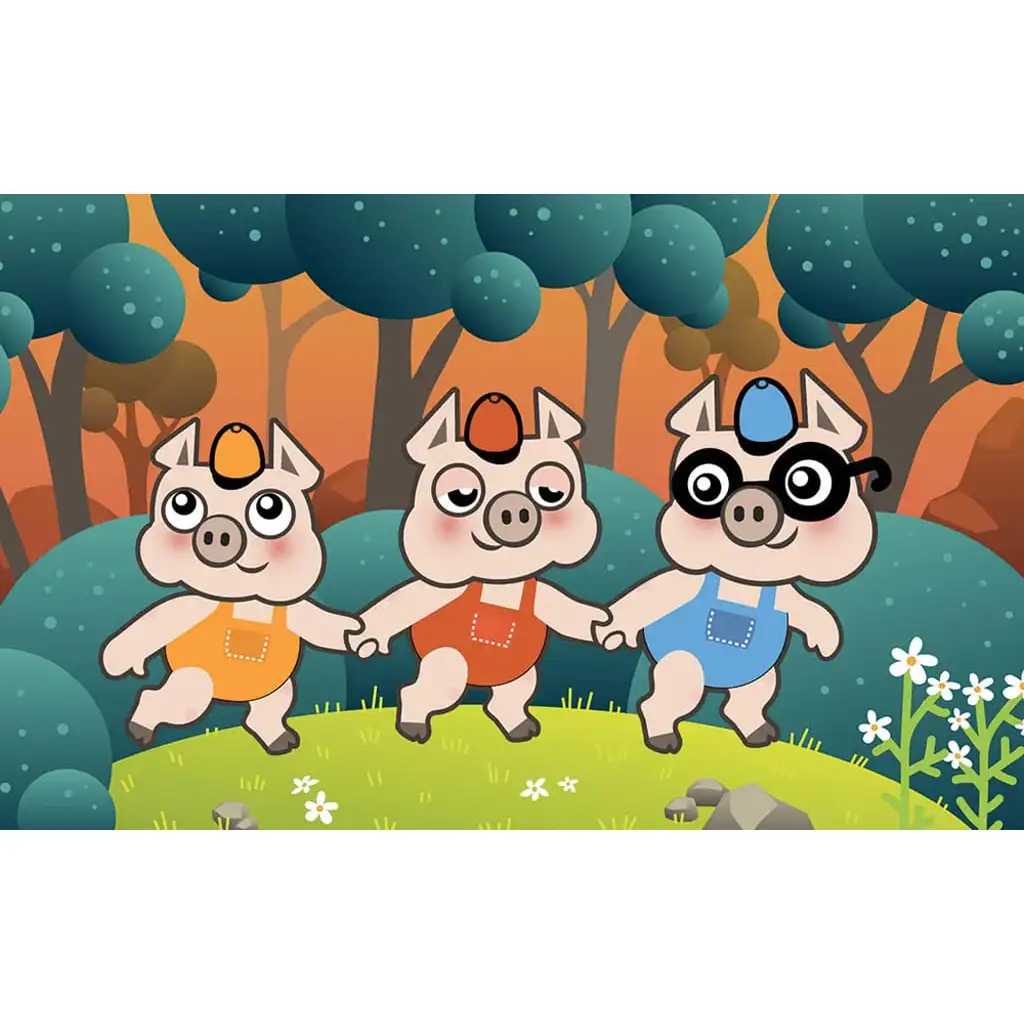 Tri prasiatka diapozitív