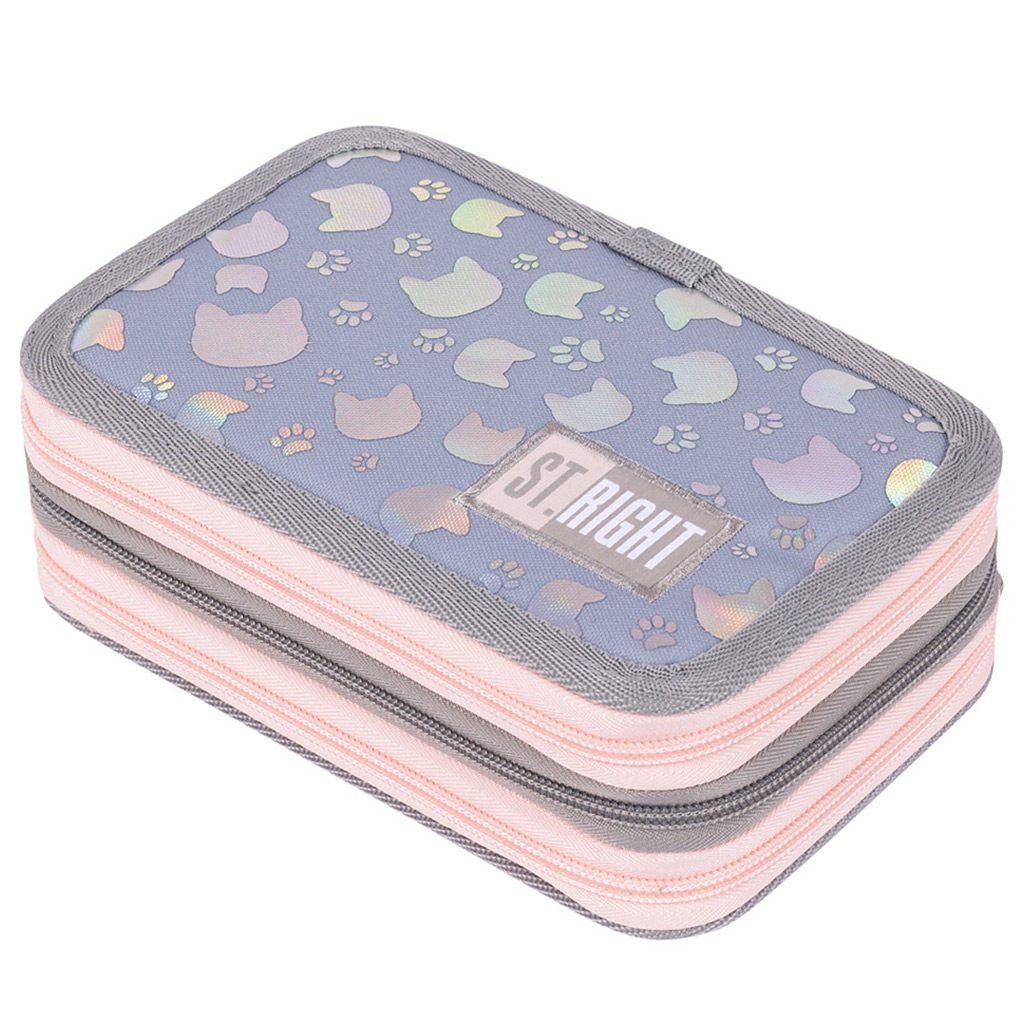 Trojposchodový rozkladací peračník St.Right Silver Cats