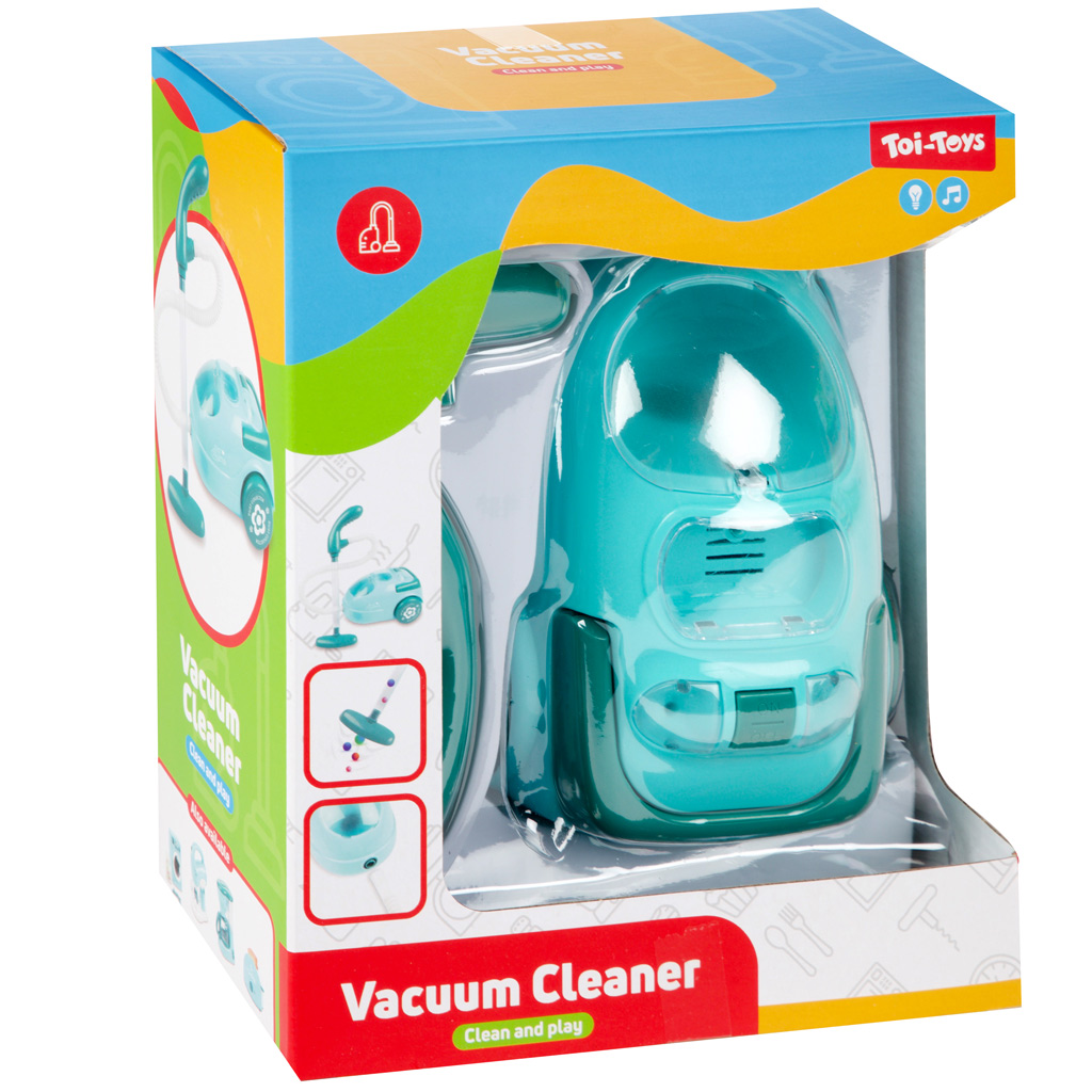 Tyrkysový vysávač so zvukovými a svetelnými efektmi