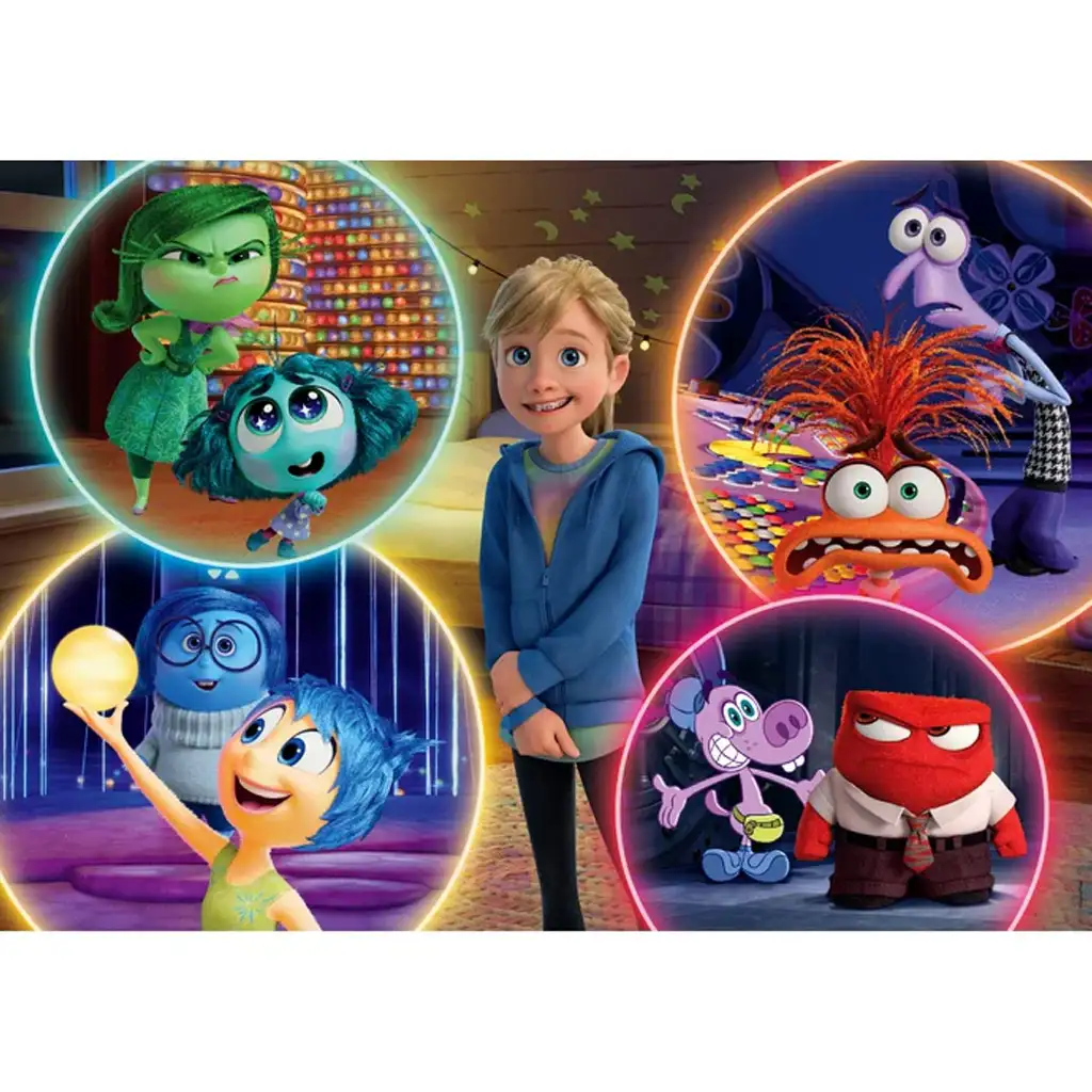 V hlave 2 kolobeh emócií 104-dielna puzzle - Clementoni kép 2