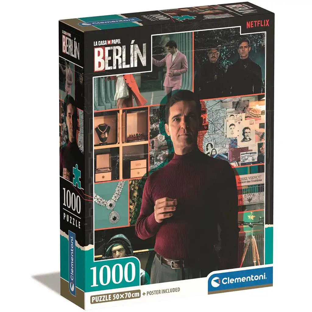 Veľká lúpež peňazí: Hlavná postava Berlín puzzle 1000 dielikov 50x70cm - Clementoni