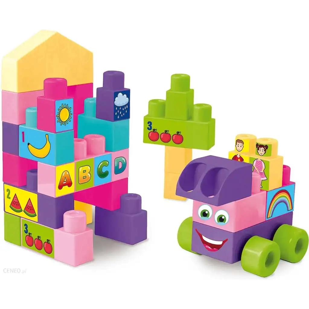 Veľká stavebnica s ružovými prvkami 26ks - Wader kép 2