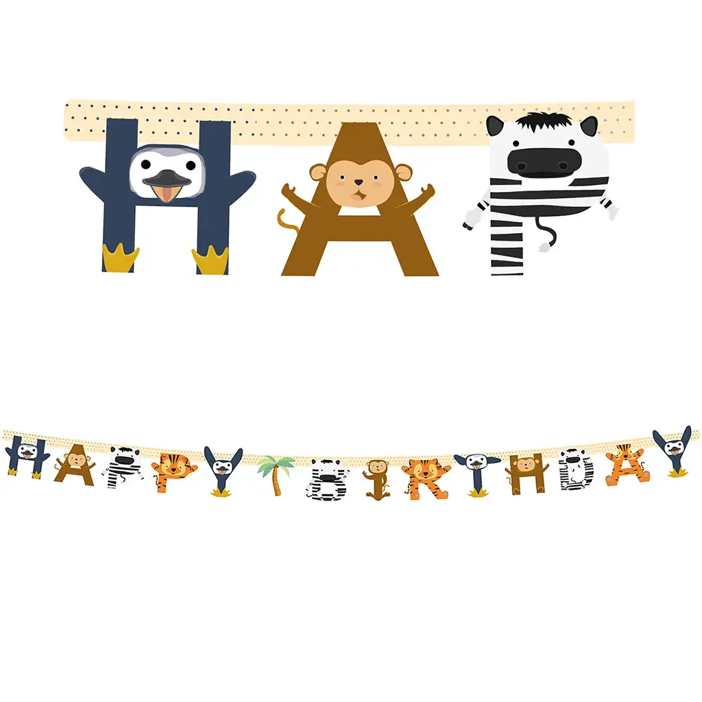 Veselý zvierací party banner