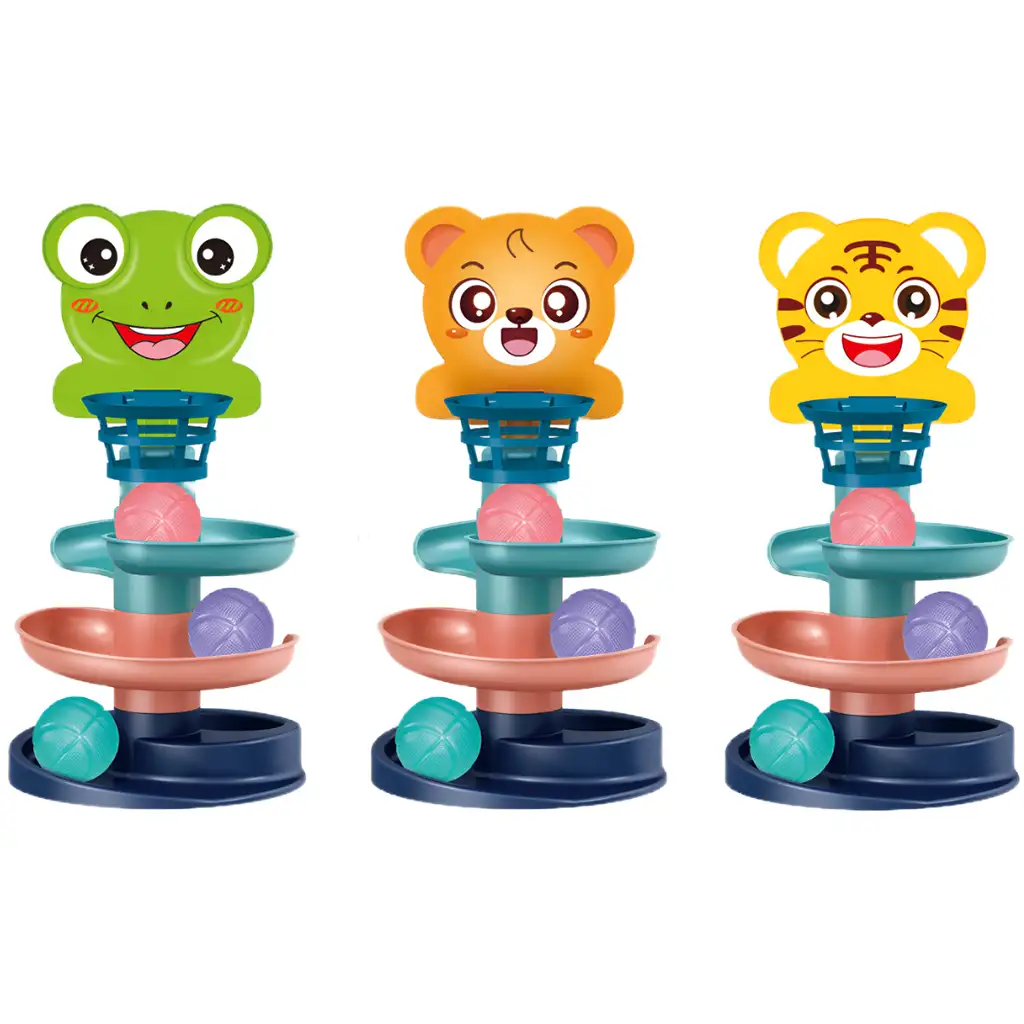 Veža s loptami: Veselá zvierací dráha pre gule v rôznych variantoch 45x22cm 1ks kép 3