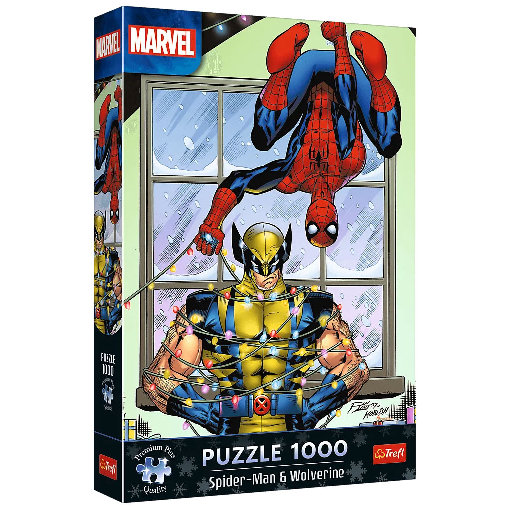 Vianoce Spider-Mana a Wolverina 1000-dielikový prémiový puzzle najvyššej kvality - Trefl