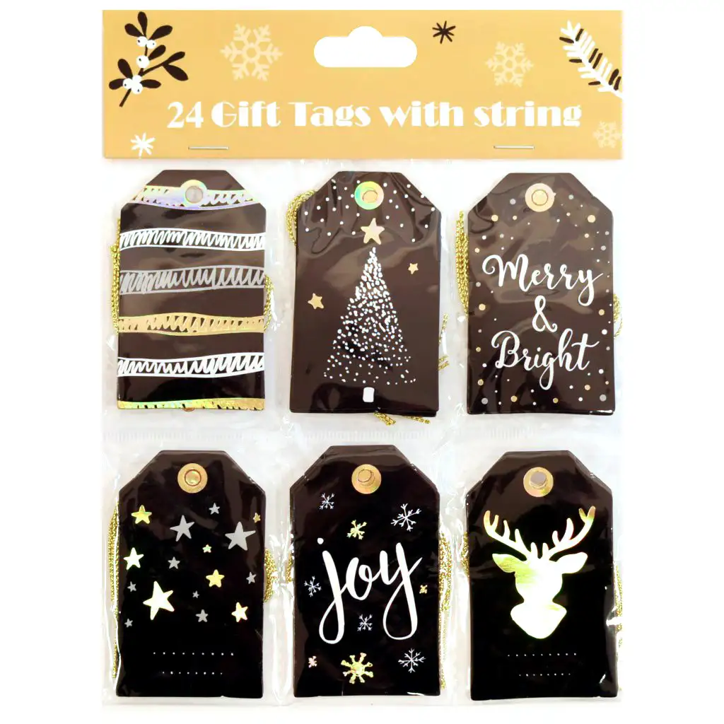 Vianočná sada 24 darčekových etikiet v rôznych variantoch. kép 3