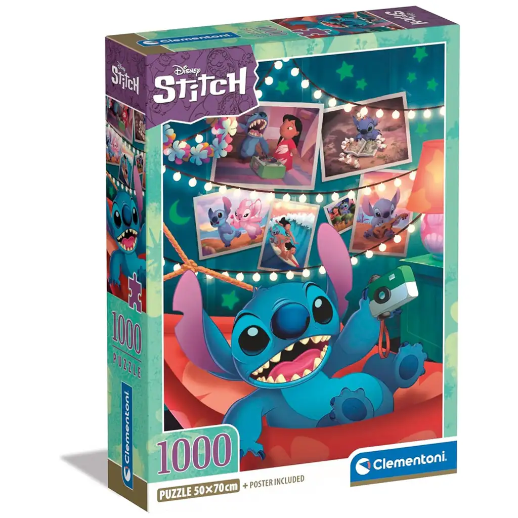 Vysokokvalitná kolekcia Disney Stitch 1000-dielne puzzle - Clementoni