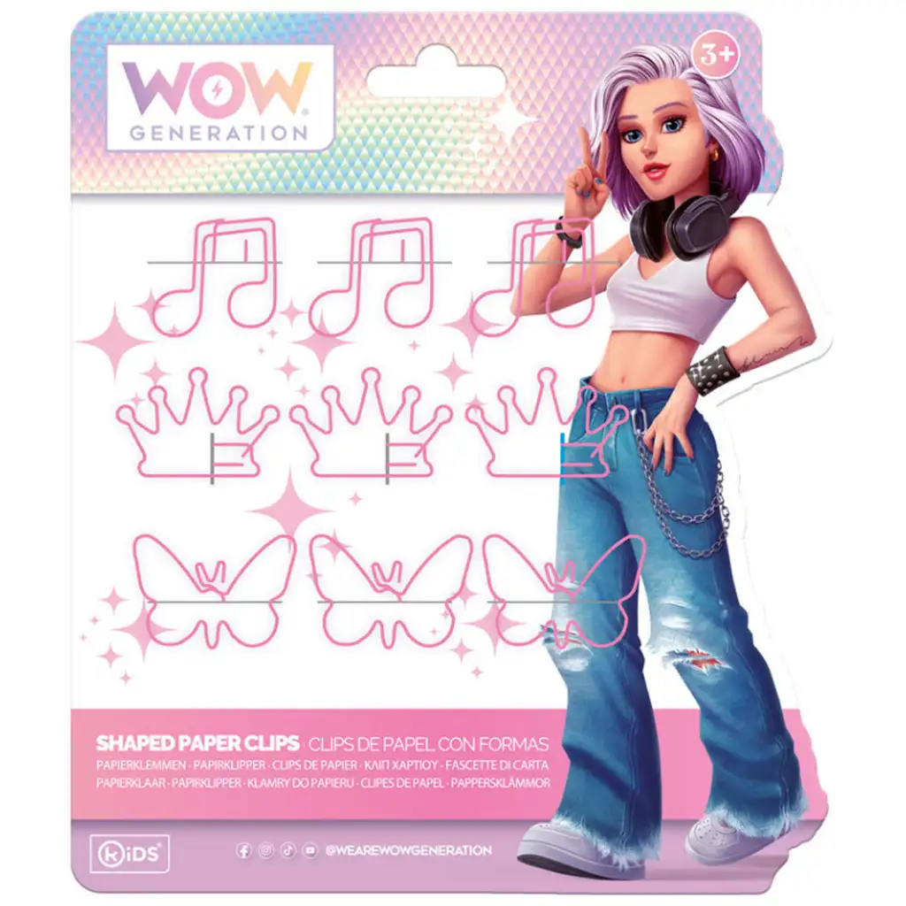 WOW Generation: Ružová sponka na papier s veselými tvarmi v rôznych variantoch kép 2