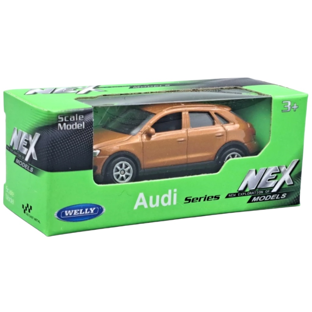 Welly: Audi Q3 hnedý model autíčka 1/64