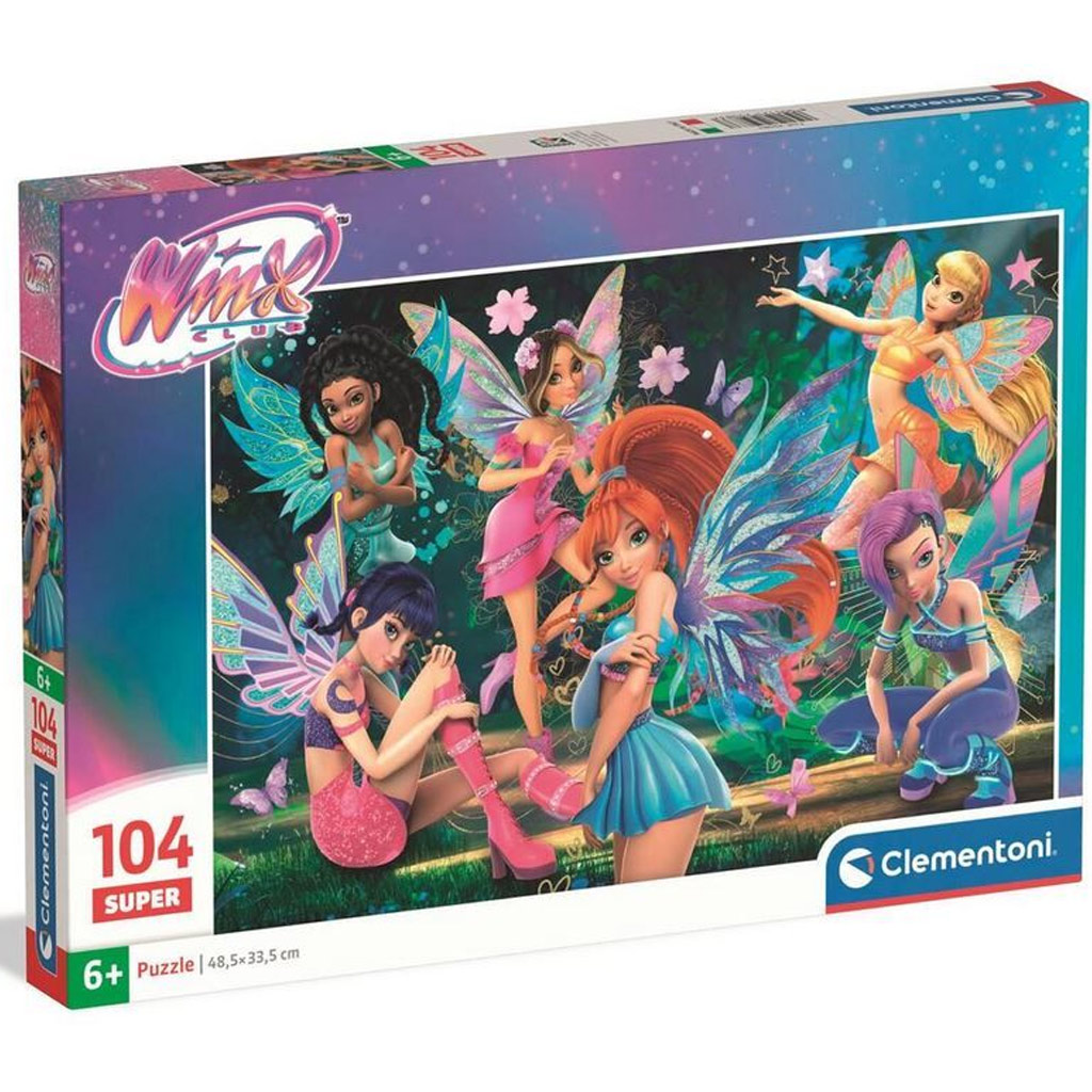Winx Club víly 104-dielne Super Puzzle - Clementoni