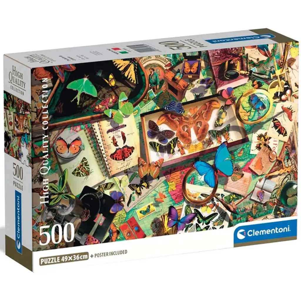 Zberateľ motýľov 500-dielna HQC kompaktná puzzle - Clementoni
