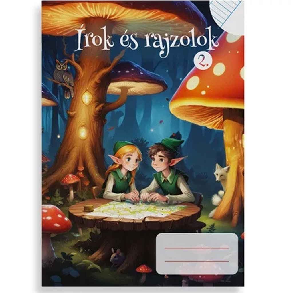 Írok és rajzolok 2. osztályos 2 az 1-ben vonalas és sima füzet A/5 kép 1