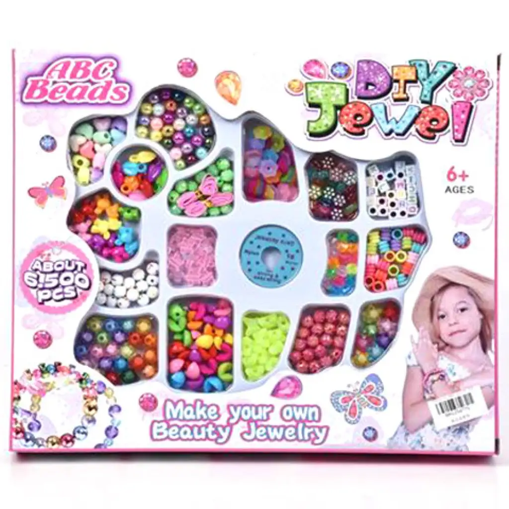 ABC farebný set na výrobu šperkov cca 6500 dielikov