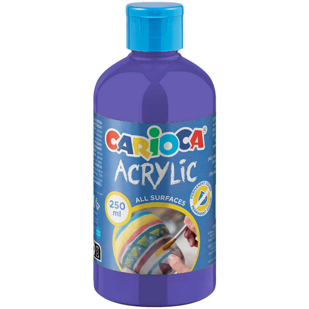 Acrylic Akril festék lila színben 250ml - Carioca kép 1