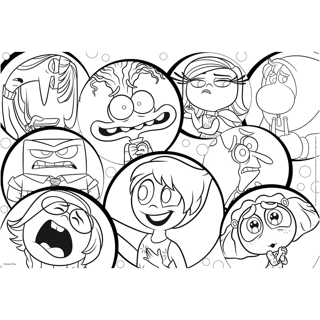 V hlave 2 2 v 1 puzzle a omaľovánka 250 ks 50x35 cm - Lisciani kép 3