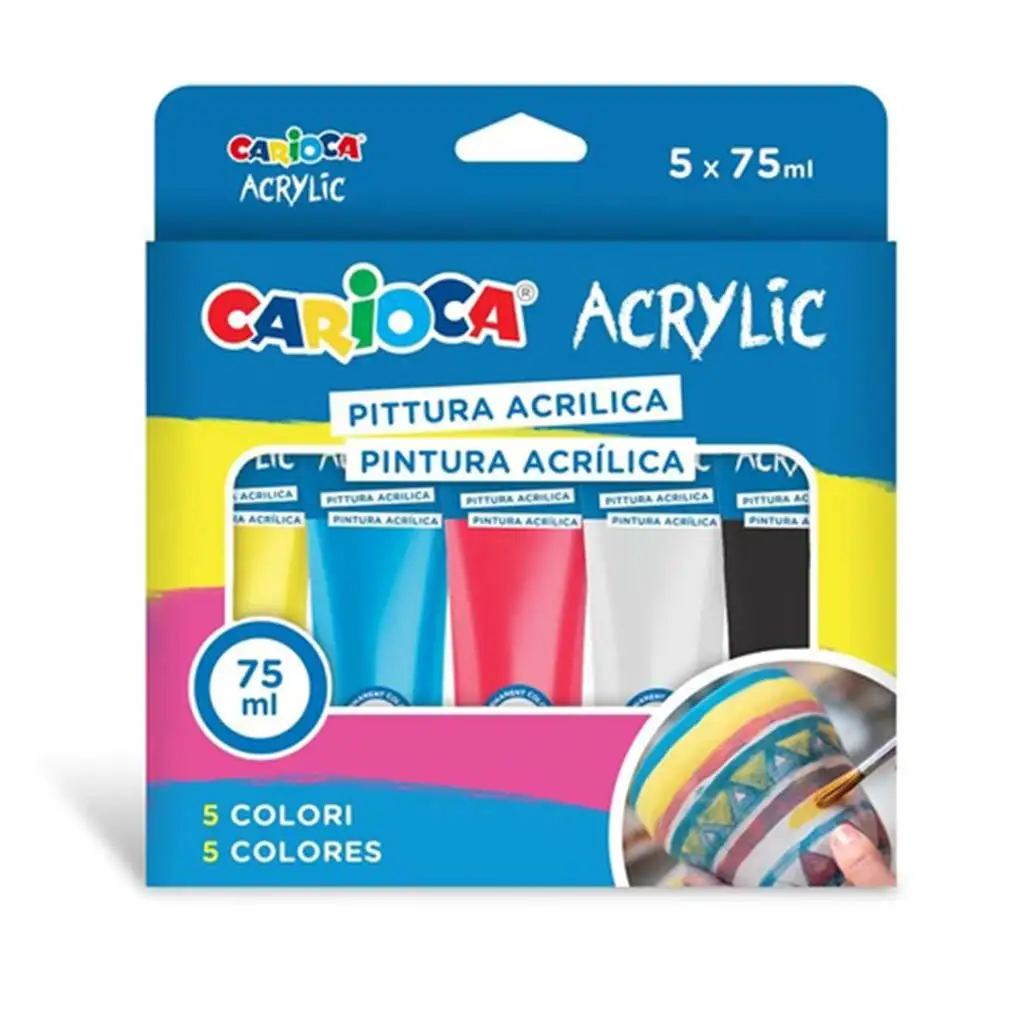 Acrylic 5x75ml-s akril festék szett - Carioca kép 1