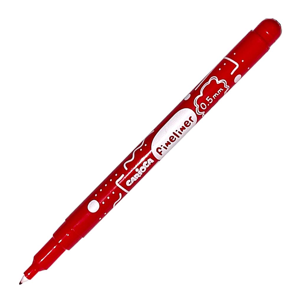 Fineliner tűfilc marker piros színű 0.5mm - Carioca kép 2