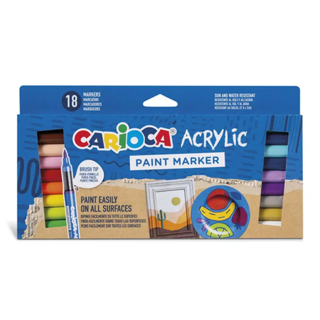 Acrylic Akril marker 18db-os szett - Carioca kép 1