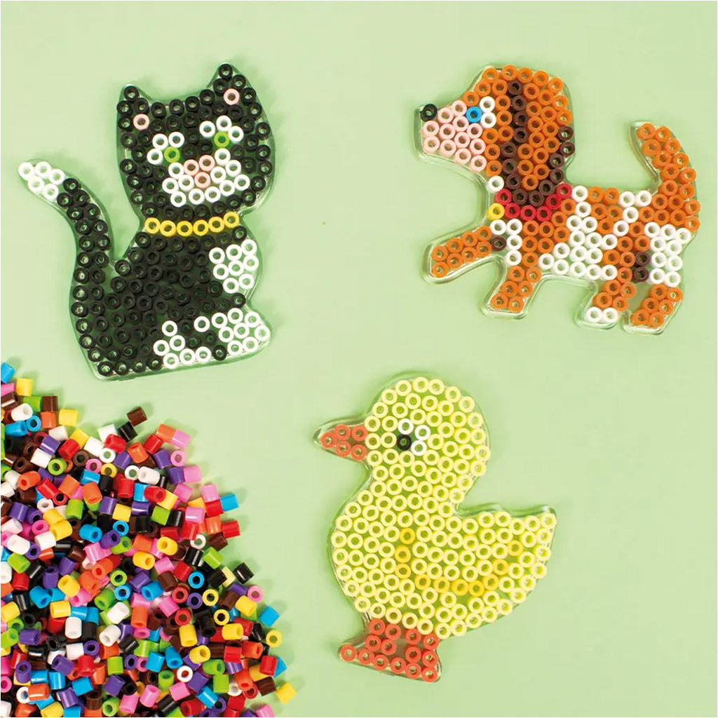 PlayBox: Podložky so zvieratkami na 5 mm MIDI žehliace koráliky, 4-dielná sada kép 3