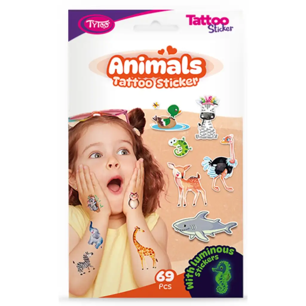 TyToo: Állatos tetoválás matrica szett 69db-os kép 1