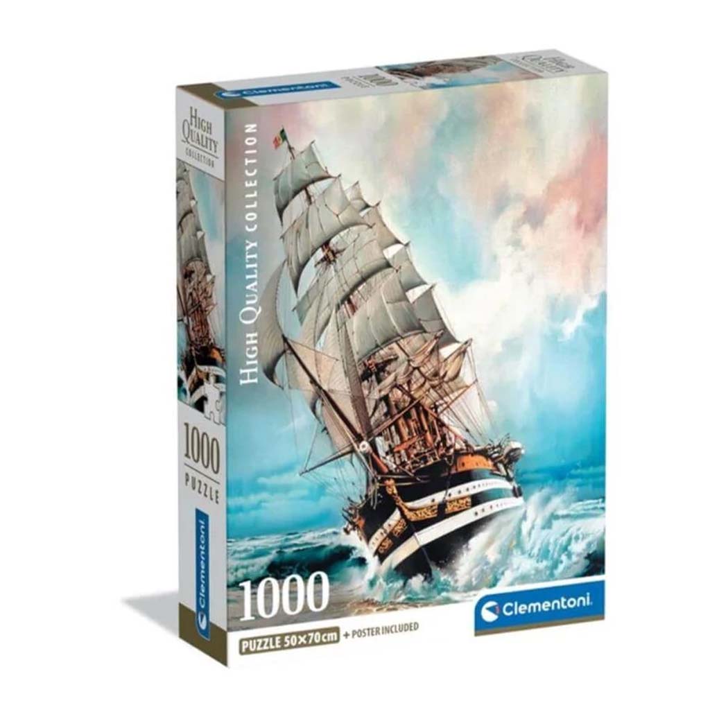 Puzzle s motívom lode Amerigo Vespucci HQC 1000 ks – Clementoni