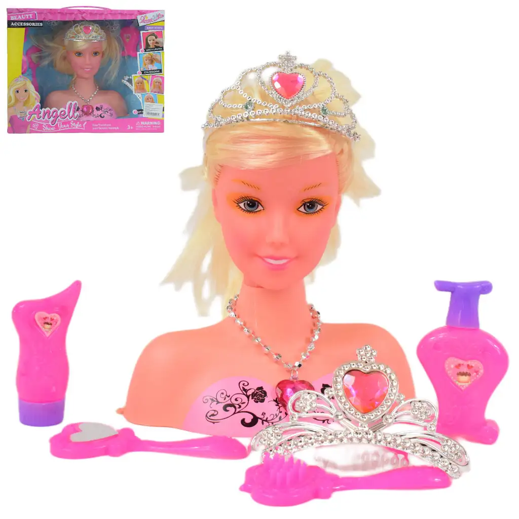 Angell: Česateľná hlava s diadémom a príslušenstvom