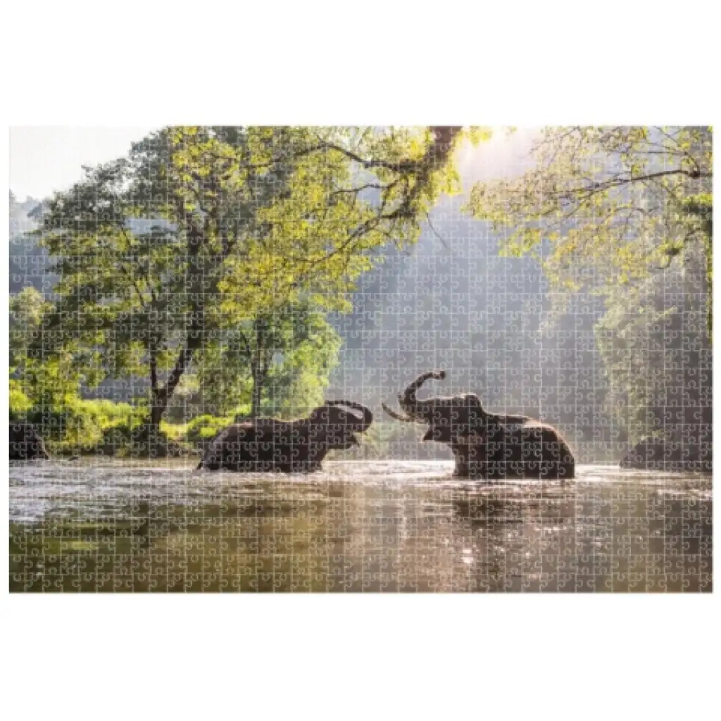 Animal Planet: Slony v jazere 1000-dielne puzzle kép 2