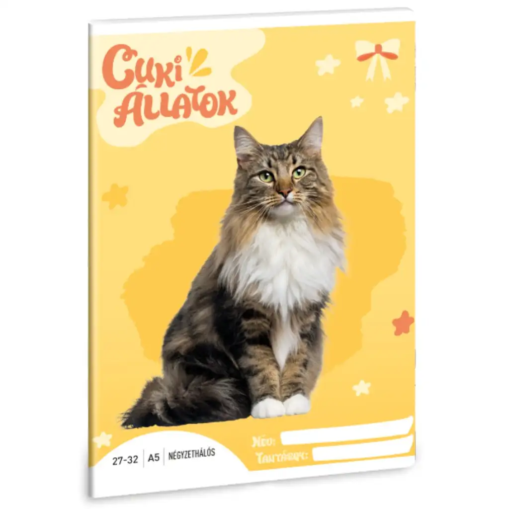 Ars Una: Roztomilé zvieratá - Nórska lesná mačka kockovaný zošit A/5 27-32