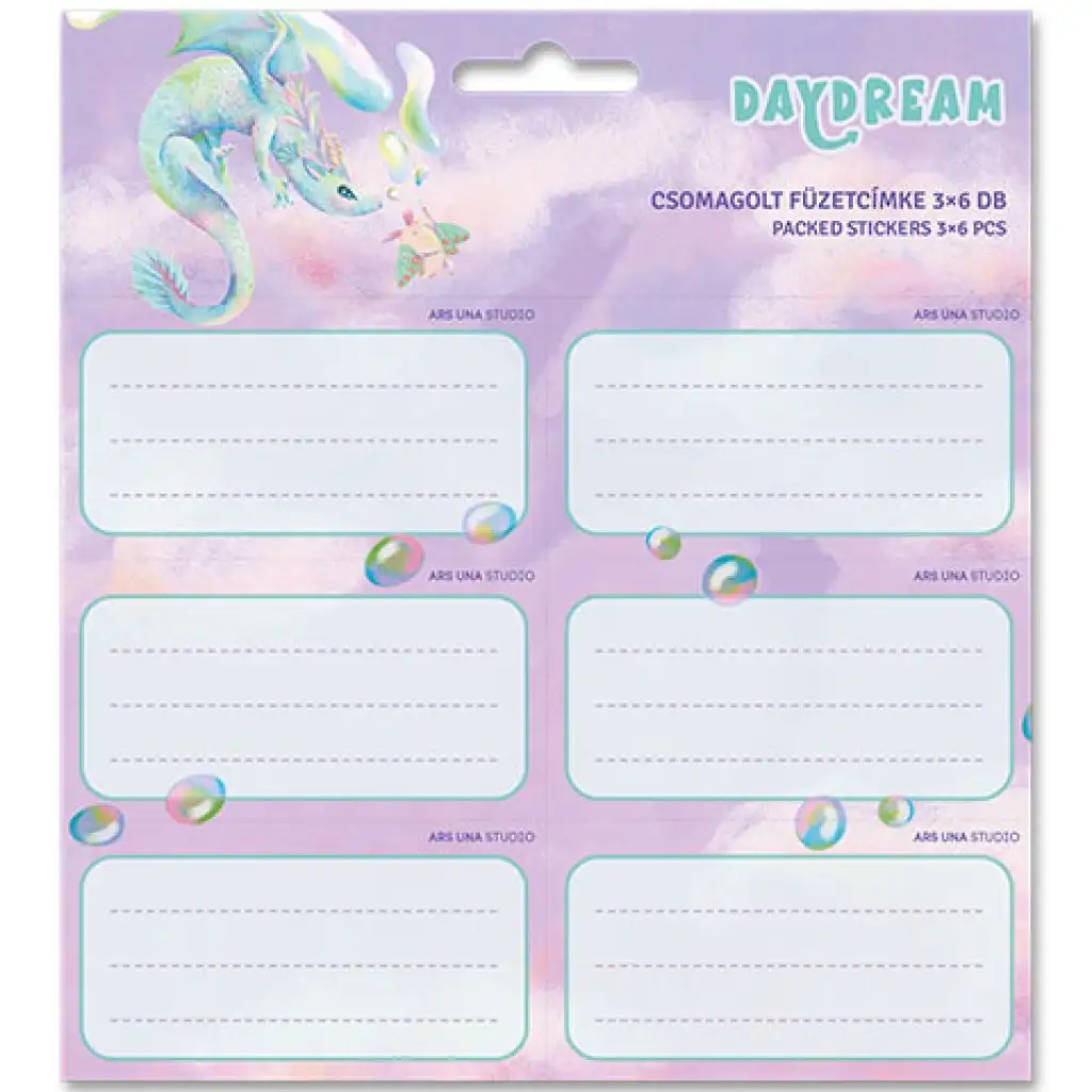 Ars Una: Daydream štítky na zošity (3x6ks)