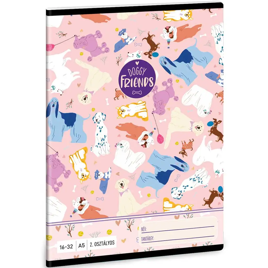 Ars Una: Doggy Friends linajkový zošit pre 2. ročník 32 strán A/5