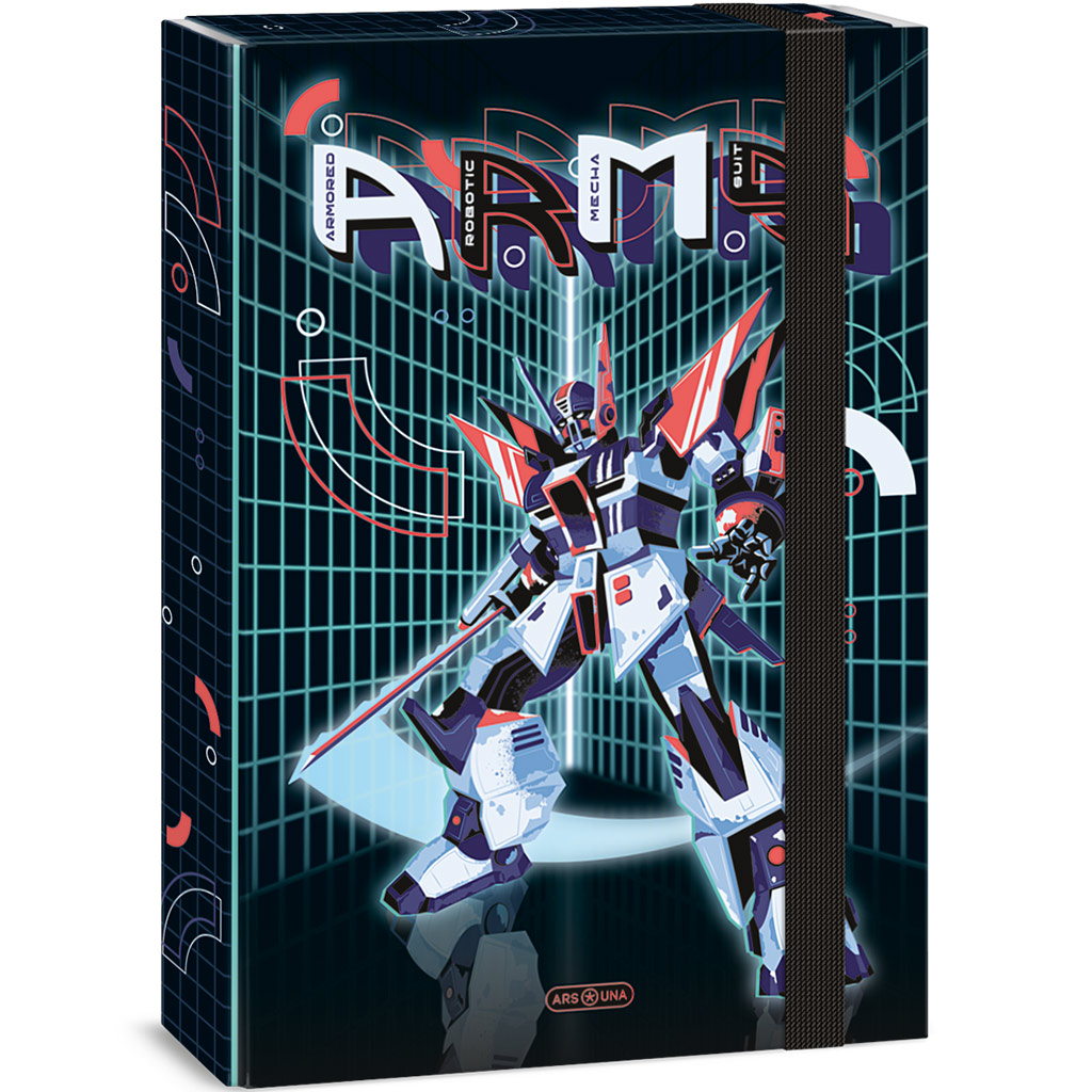 Ars Una: A.R.M.S. robot mintás gumis füzetbox A/4 kép 1