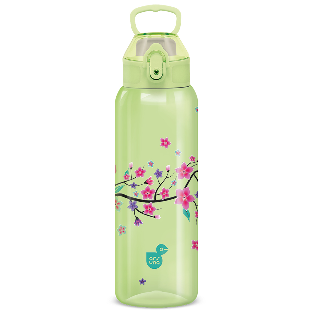 Ars Una: 3D Beach Flowers zöld virágos BPA-mentes kulacs 700 ml kép 1
