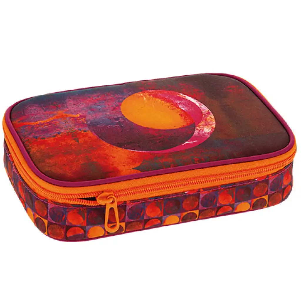 Ars Una: Orange Moon viacposchodový vyklápací peračník 22,5x15,5x4,5cm