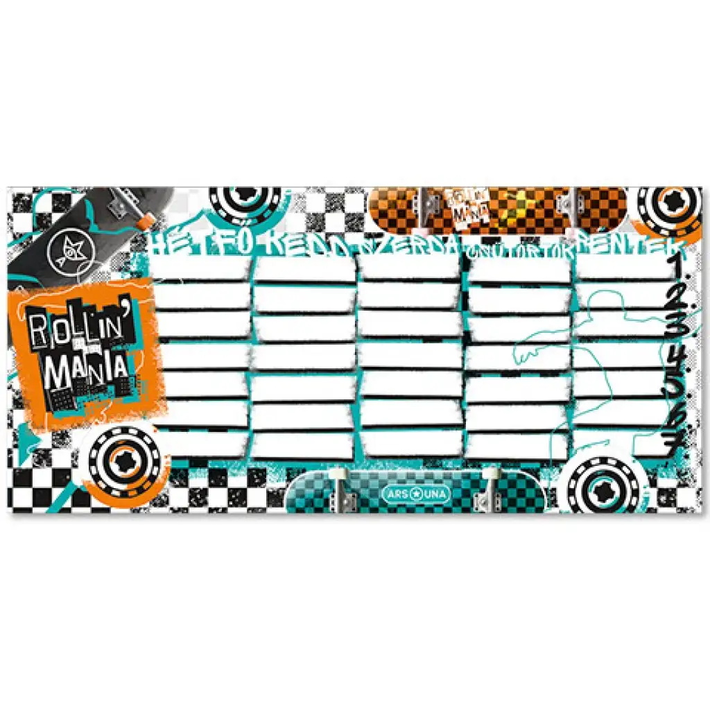 Ars Una: Rollin Mania obojstranný rozvrh hodín