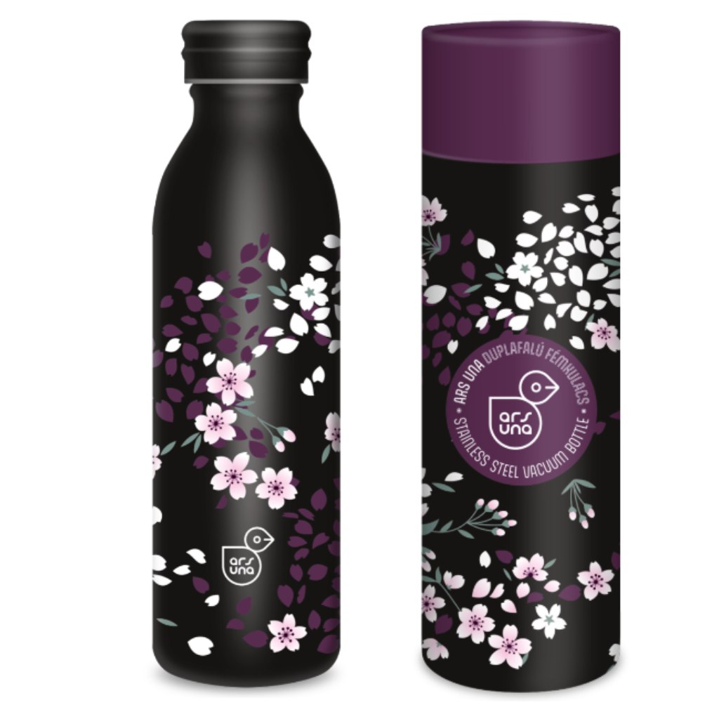 Ars Una Sakura duplafalú fémkulacs 600ml kép 1