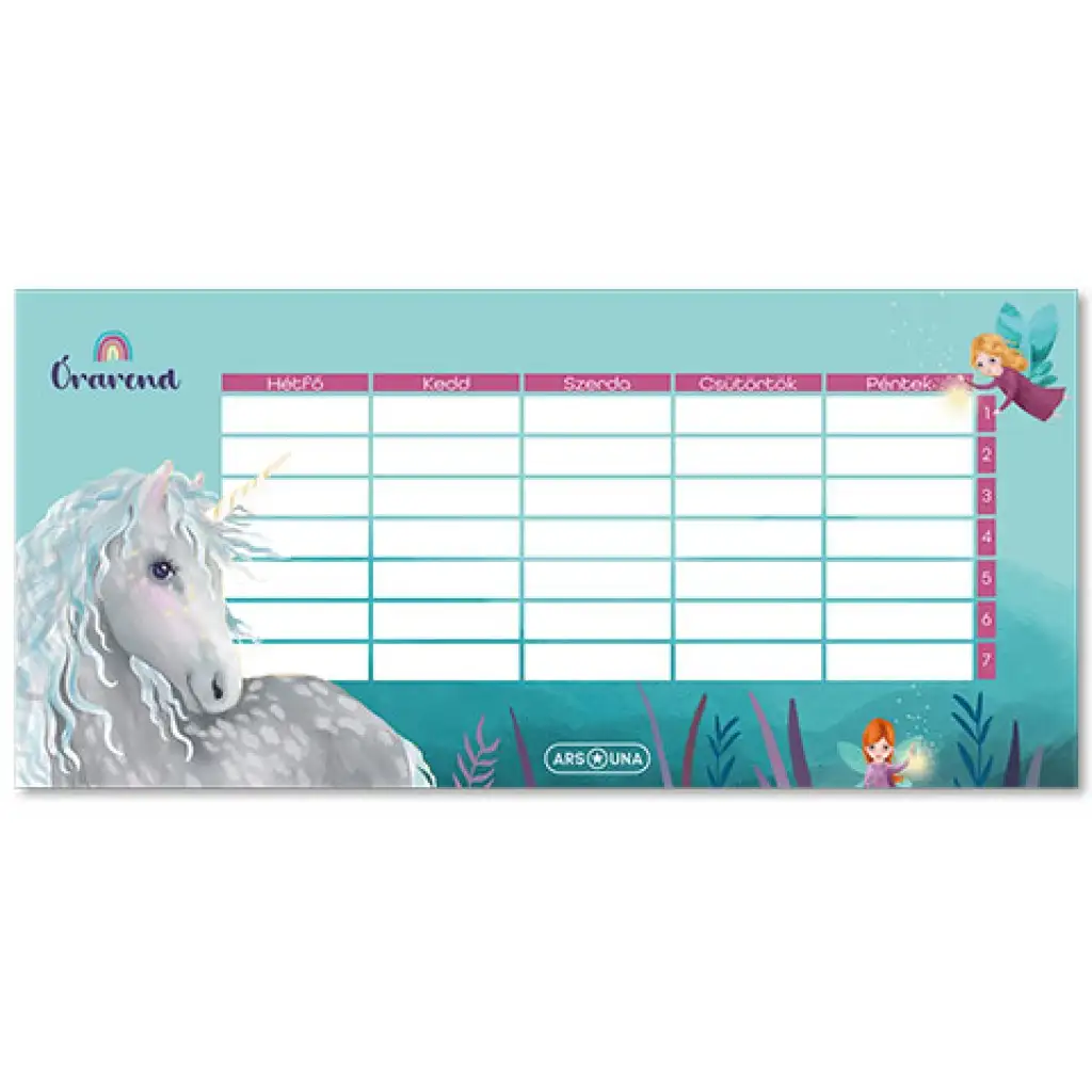 Ars Una: Stardust obojstranný rozvrh hodín