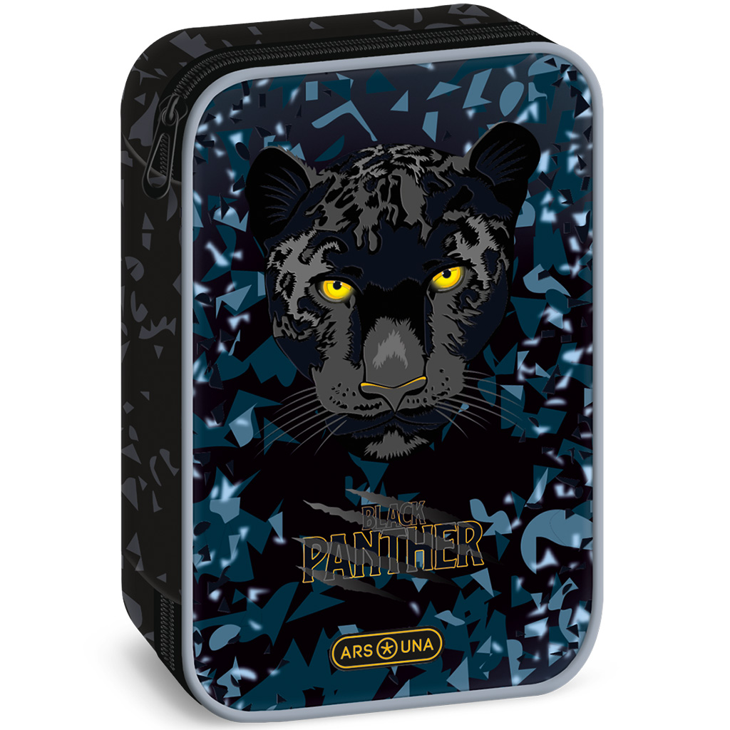 Ars Una: Black panther többszintes tolltartó 15,5x22,5x4,5cm kép 1
