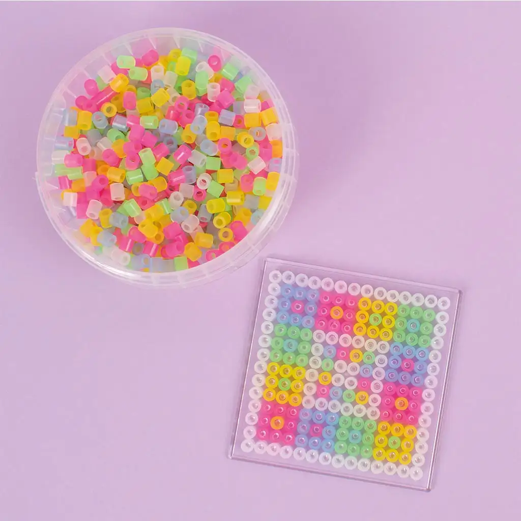 PlayBox: 5mm MIDI zažehľovacie korálky 1000ks v bledých priehľadných farbách kép 2