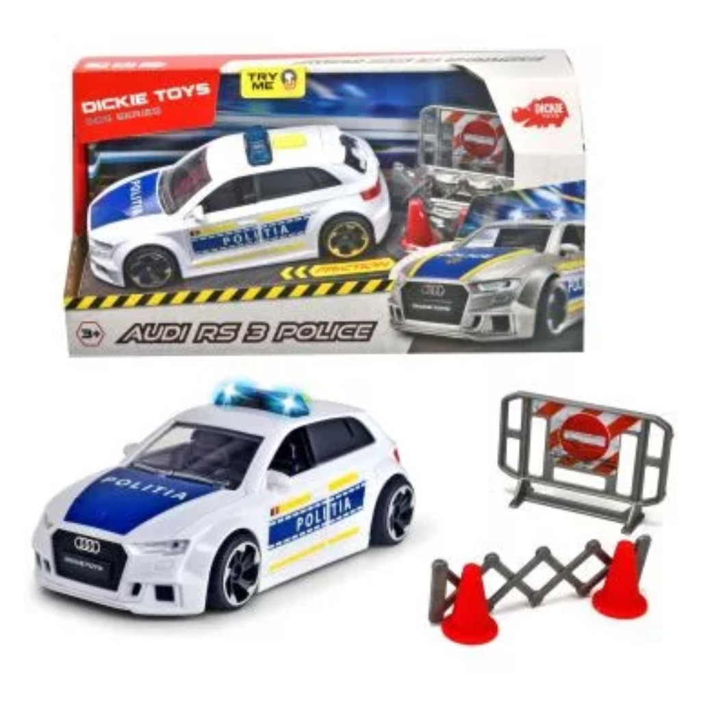 Audi RS 3 policajné auto so svetelnými a zvukovými efektmi 24 cm - Dickie Toys