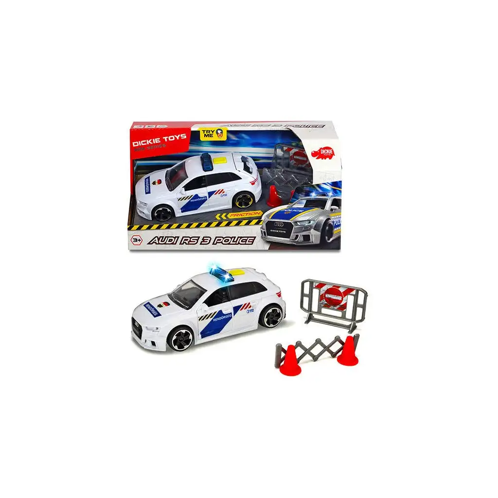 Audi RS3 policajné auto - Dickie Toys kép 2