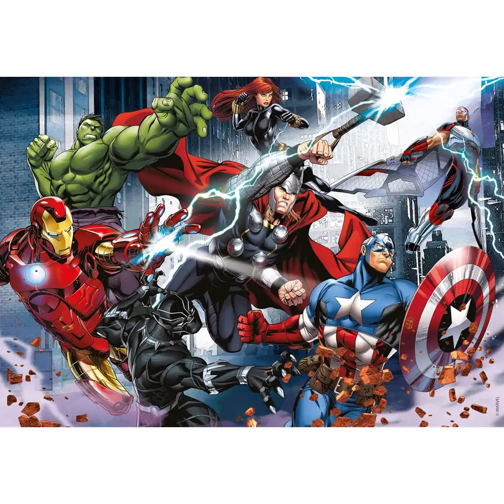 Avengeri 2 v 1, 108-dielne puzzle a omaľovánka 50x35 cm – Lisciani kép 3