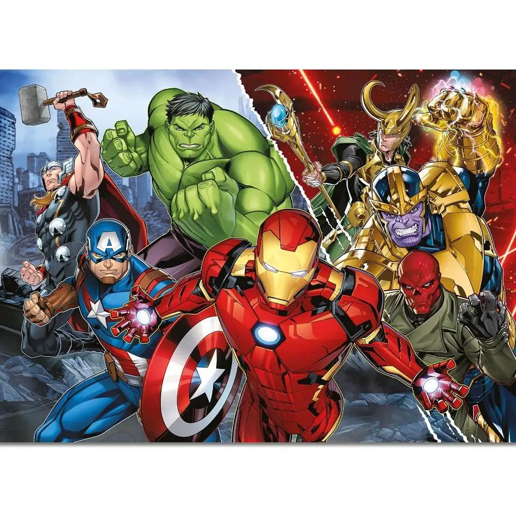 Avengers 2 v 1, maxi puzzle so 108 dielikmi a omaľovánka 70x50 cm – Lisciani kép 3