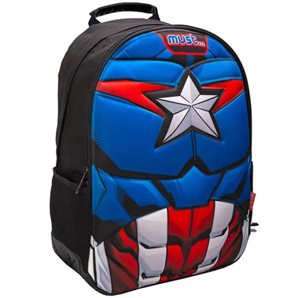 Avengers Kapitán Ameriky školská taška, batoh s 3D vzorom 32x15x43cm