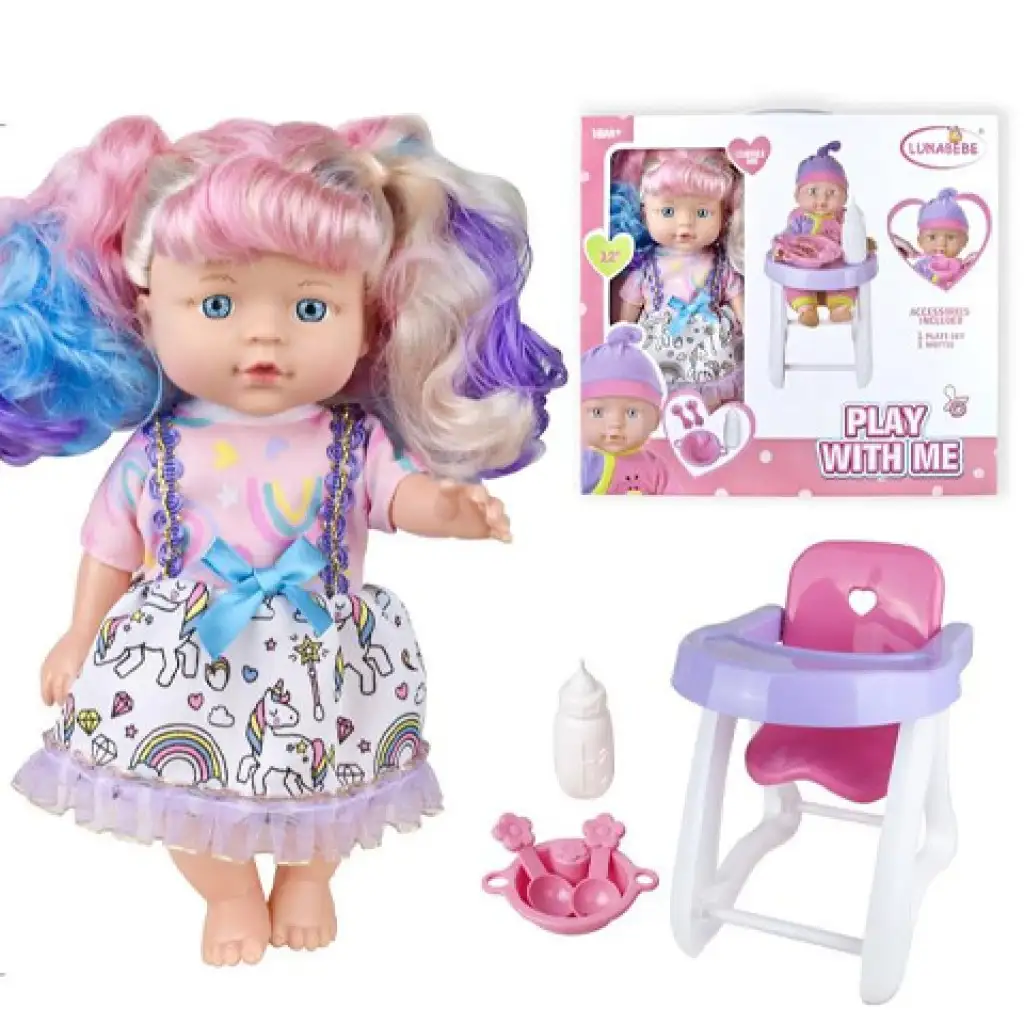 Bábika s dúhovými vlasmi