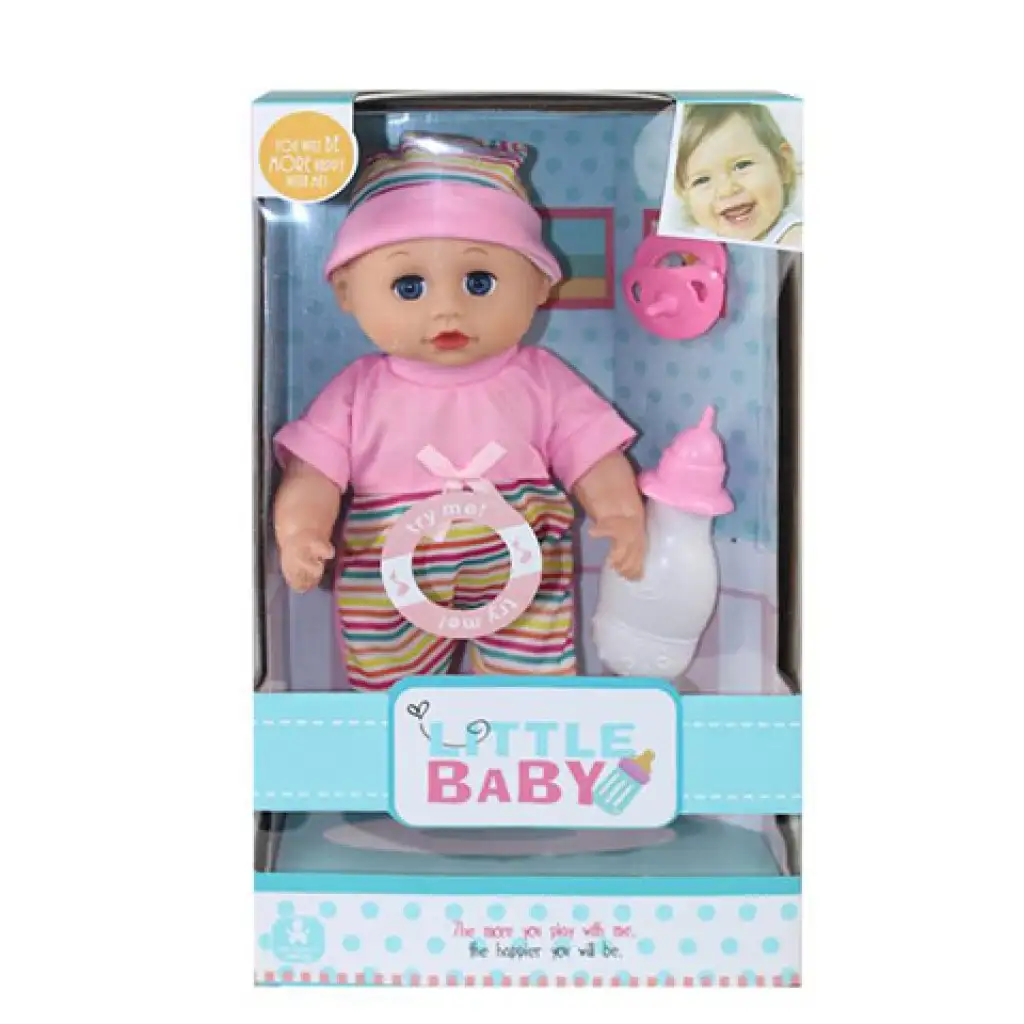 Bábika v ružovom tričku s príslušenstvom 30 cm