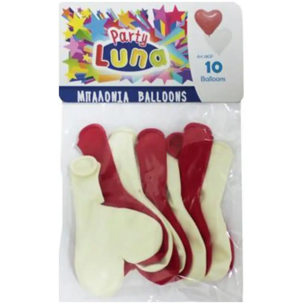 Balóny v tvare srdca 10 dielne balenie
