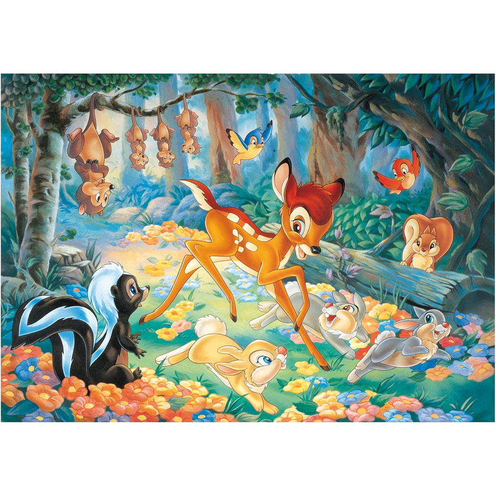 Bambi 2 v 1, 60-dielne puzzle a omaľovánka 50x35 cm – Lisciani kép 2