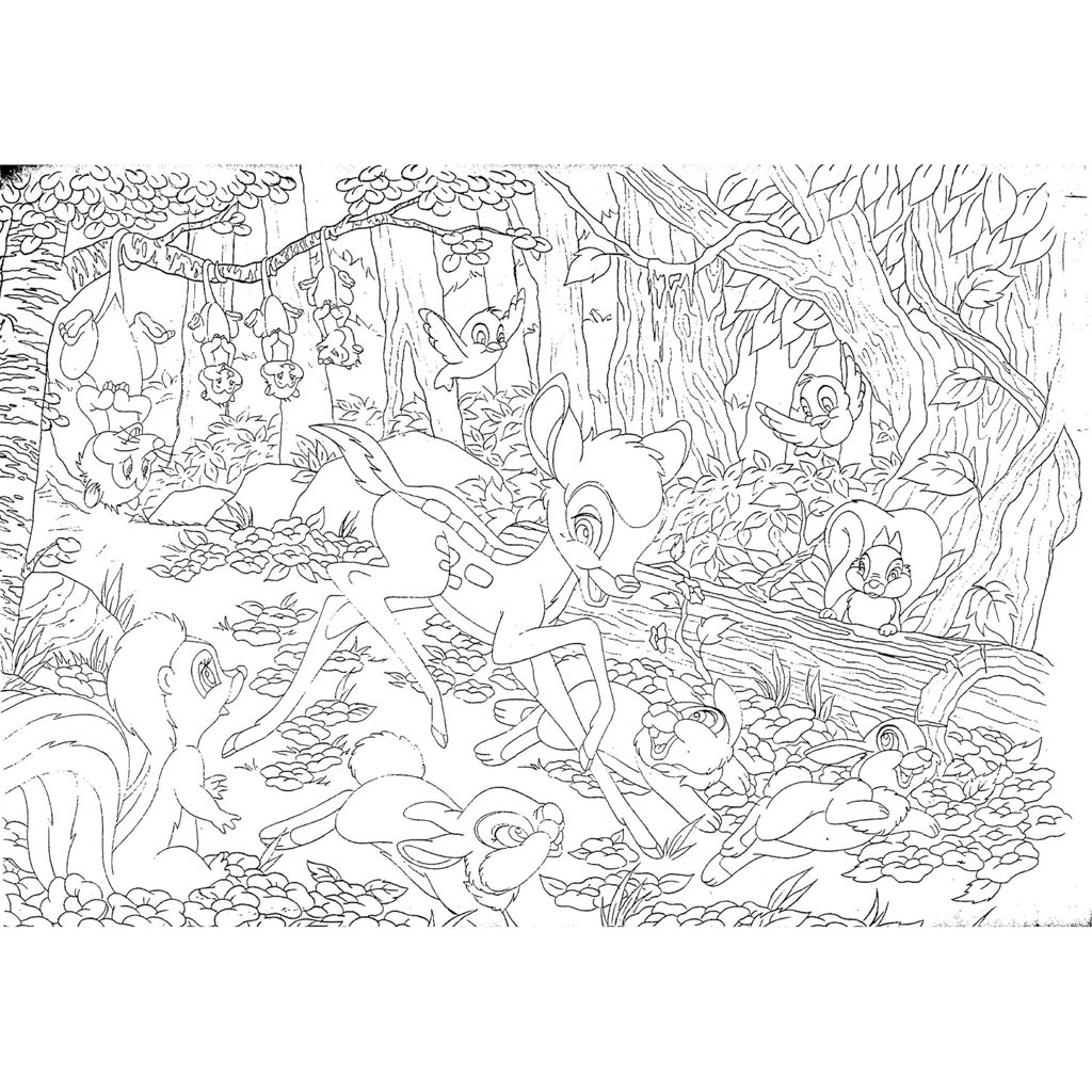 Bambi 2 v 1, 60-dielne puzzle a omaľovánka 50x35 cm – Lisciani kép 3