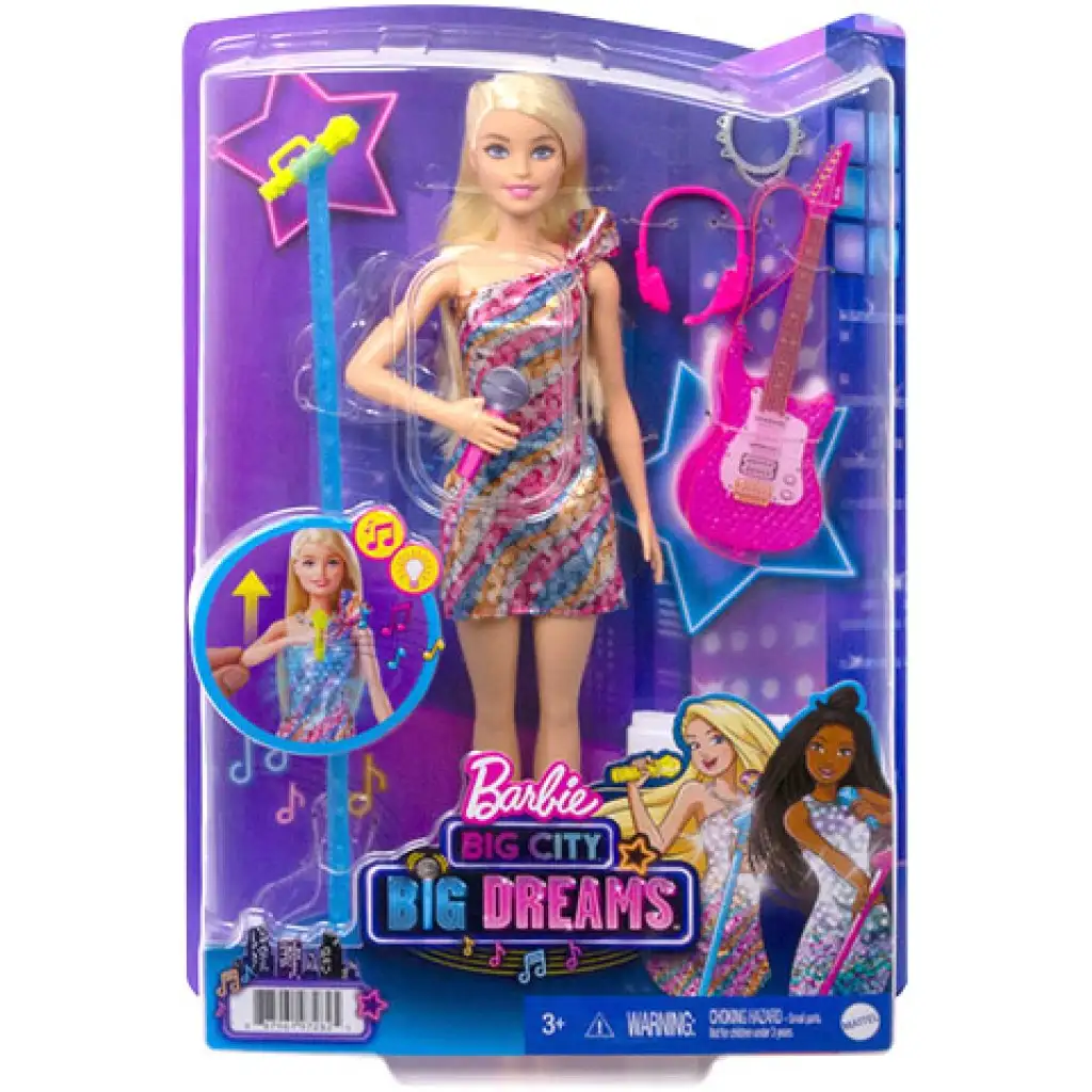 Barbie: Big City, Big Dreams Malibu Karaoke bábika - Mattel